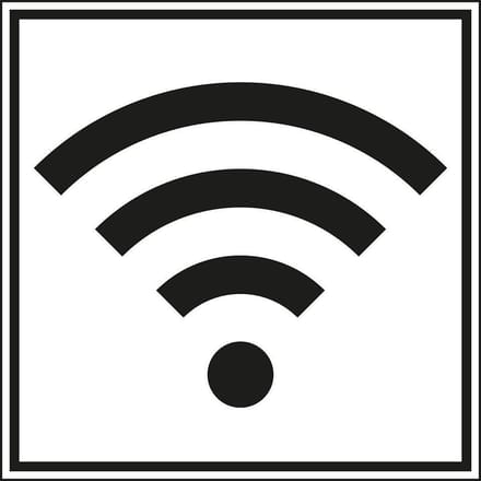 WiFi pictogram sticker 150 x 150 mm