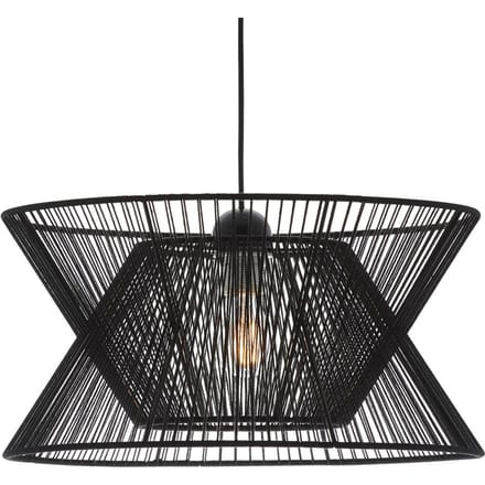 Viokef Hanglamp Argela met dubbele kap in zwart