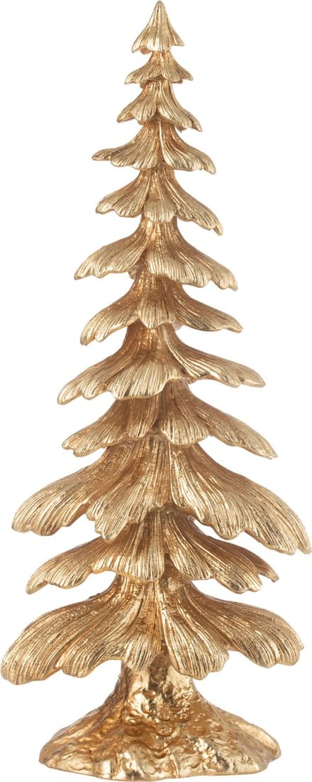J-Line decoratie Denneboom - polyresin - goud - large
