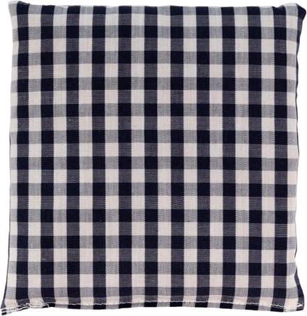 Korrelkussen 12x12 cm - Bio stof blauw-wit