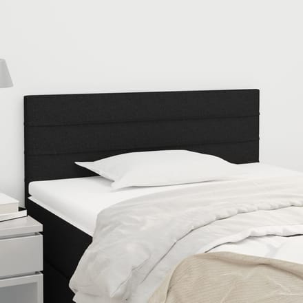 vidaXL - Hoofdbord - 90x5x78/88 - cm - stof - zwart