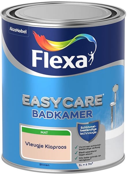 Flexa - Easycare Badkamer - Vleugje Klaproos - Mengverf - 1 L