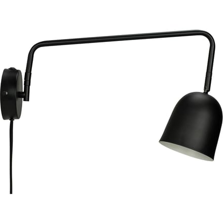 Dyberg Larsen wandlamp Manchester, zwart, uitsteek 45 cm