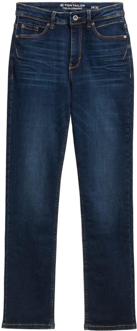 Tom Tailor - TTELVA STRAIGHT High Waist Jeans - Maat 28/30 - Clean Dark Stone Blue Denim