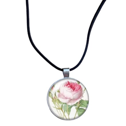 Ketting -Florence -roze pioenroos- 3 cm-verstelbaar- Charme Bijoux