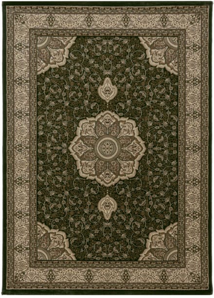Kashmir – Klassiek Vloerkleed – Groen/Beige