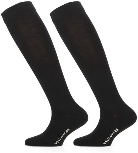 Kniekousen van katoen - Black - 35-38 - 2 paar