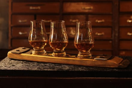 BA Limited Edition Proefplank 'Whisky' met 3 glazen / Vaderdag / Whiskyliefhebber / Whisky Gift Set / Cadeau Idee