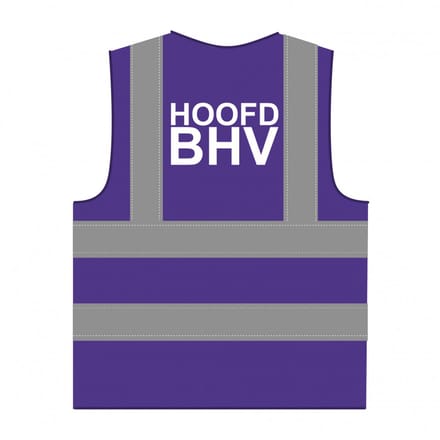 Hoofd BHV hesje RWS paars