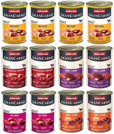 Animonda Grancarno - Honden Natvoer - Mix Smaken - 12x400g