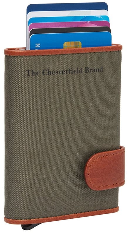 The Chesterfield Brand - Leren Pasjeshouder Staal Groen Delsbo