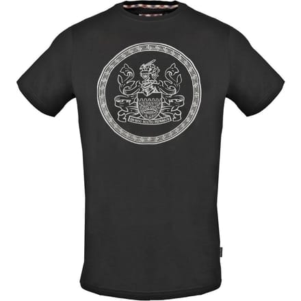Aquascutum Circle Aldis-logo zwart T-shirt