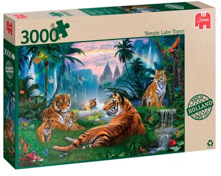 Jumbo Premium Collection - Temple Lake Tigers - Legpuzzel - 3000 stukjes