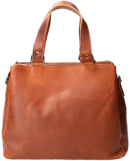 Leather Design Handtas/Schoudertas Croco Hunter Bruin