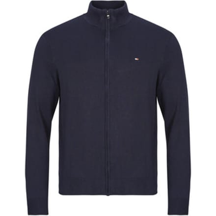 Tommy Hilfiger Essential Cotton Zip Sweater Navy Blue/ivory Petal Maat: XL | Cardigans Outlet | Heren | Blauw