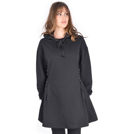 Outer Vision - Gothic Mini-jurk - Woman's Dress Agatha Solid Black - S tot 3XL - voor Vrouwen - zwart
