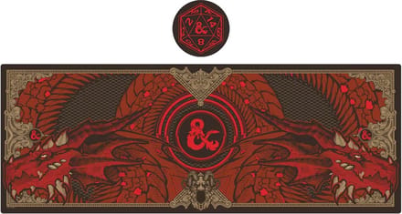 FaNaTtik Dungeons & Dragons - Bureauonderlegger & Onderzetter Set - XL Desk Pad - Antislip Basis