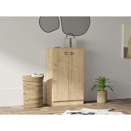 Schoenenkast - Stijlvol Eiken Design - Ruimtebesparend 60x100x31,6cm - Duurzaam Melamine Materiaal