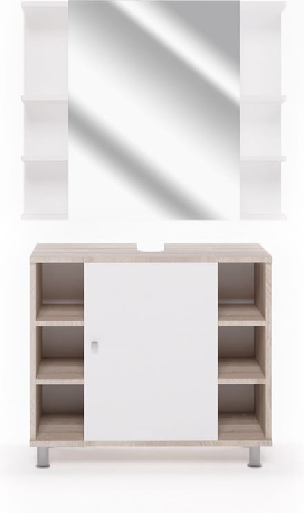 Vicco Badkamermeubel set Fynn, Sonoma, 2-delig