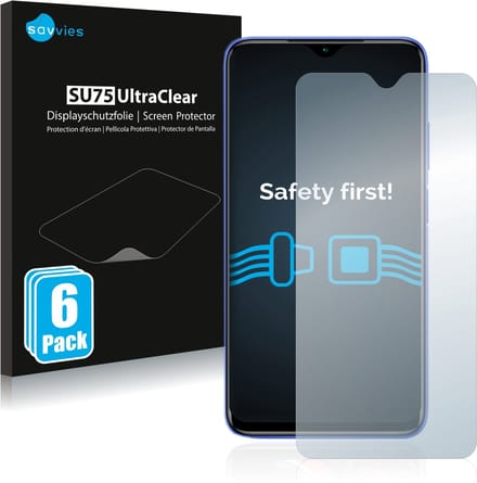 Savvies - Screenprotector voor Xiaomi Redmi 9T - Folie Beschermfolie transparant 6 Stuks