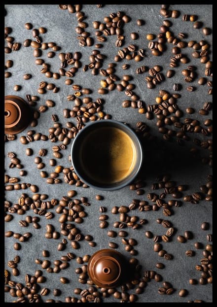 Poster Koffiecups - 50x70 – Poster fotokunst – WALLLL