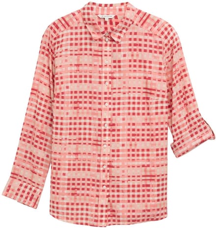 Tom Tailor - Plus Size - Blouse met patroon - Maat 46 - berry red check design