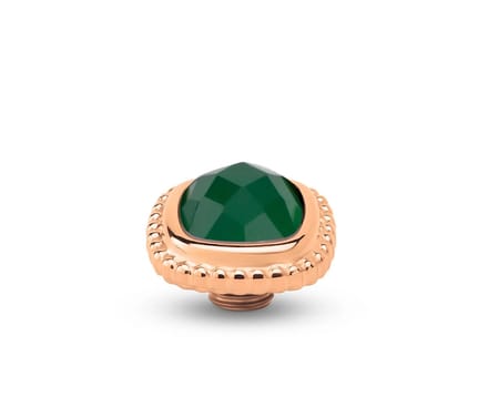 Melano Vivid Bali CZ Square Steentje Ocean Green | Rosé