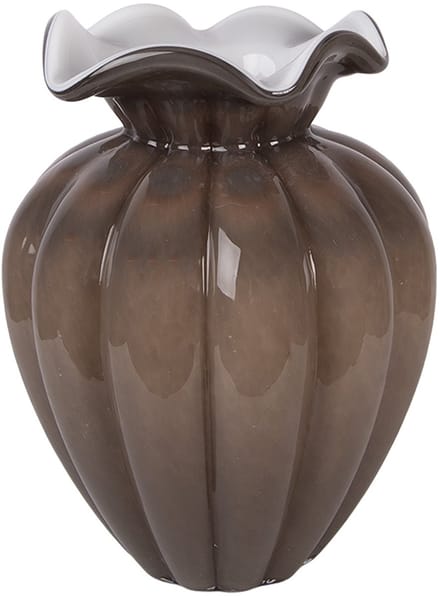 Clayre & Eef Vaas Ø 16x21 cm Bruin Glas