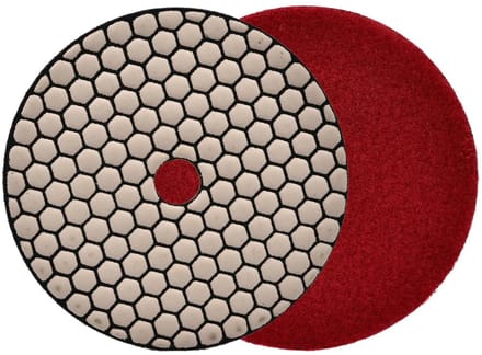 GEKO Diamant polijstpad - Droog gebruik - 125 mm - klittenband bevestiging