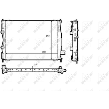 Radiator, motorkoeling NRF 58539