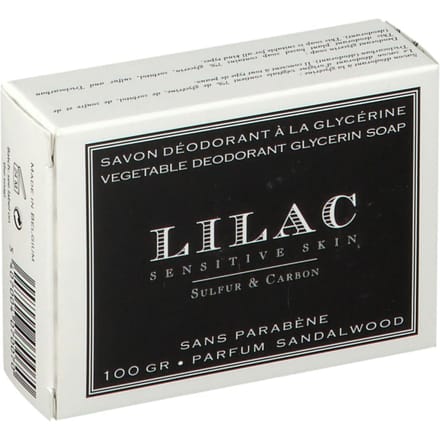 Liliac Deodorantzeep Glycerine Zwavel & Actieve Kool 100g