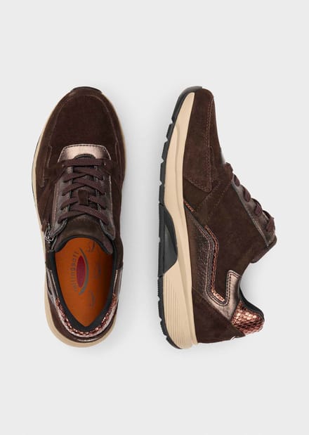 Sneakers met mesh voering - bruin - Gr. 5 van Goldner Fashion