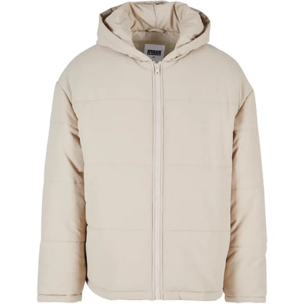 Urban Classics - Hooded Block Gewatteerd jack - S - Beige