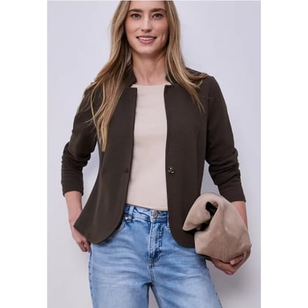 Jersey blazer met textuur