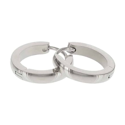 Kalli edelstalen Oorbel shiny rond 1832 Zilver 16mm