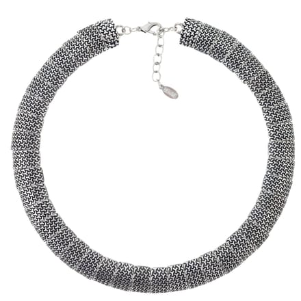 Behave - Korte ketting dames - Statement choker - Antiek zilverkleur