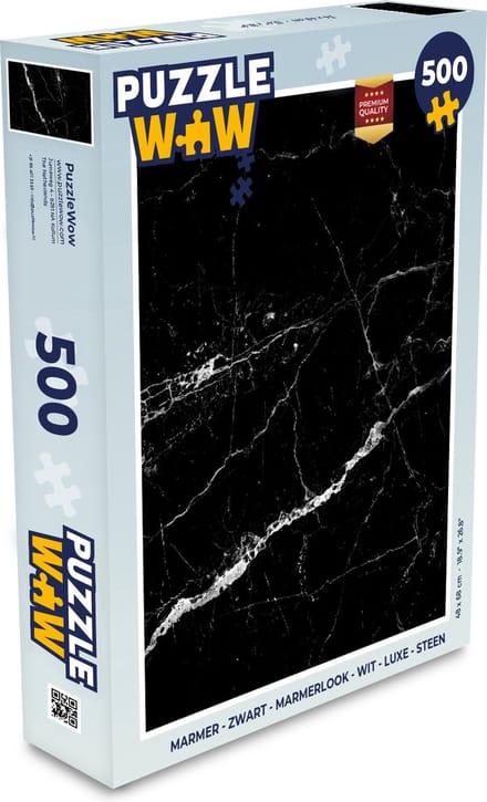 Puzzel Marmer look - Zwart - Luxe - Legpuzzel - Puzzel 500 stukjes