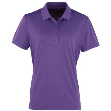 Premier Dames/Dames Coolchecker Piqué Poloshirt (Paars)
