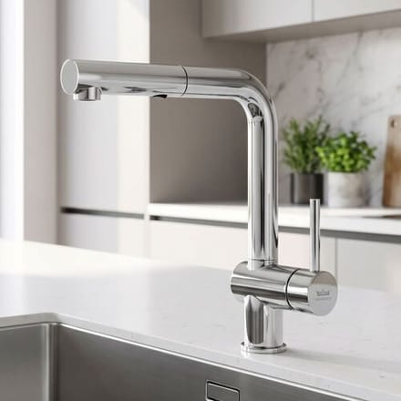 Kronenbach AQA Cube 2.0 sink faucet with pull-out shower 30274DC0KB