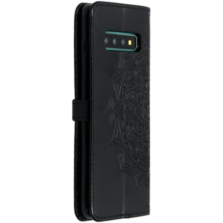 Mandala Bookcase voor de Samsung Galaxy S10 Plus - Zwart