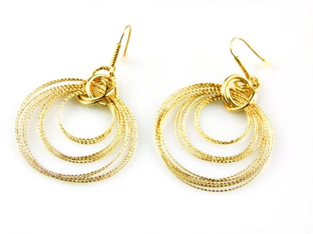 model Faustine oorringen in zilver geel goud verguld