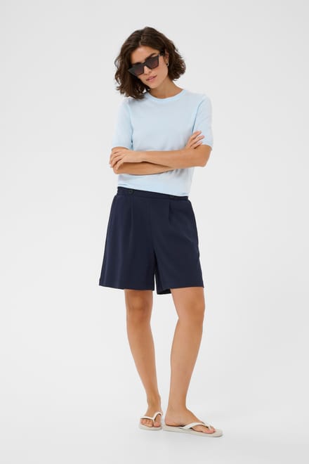 Kaffe Kapheobe Shorts Dames Broek - Midnight Marine