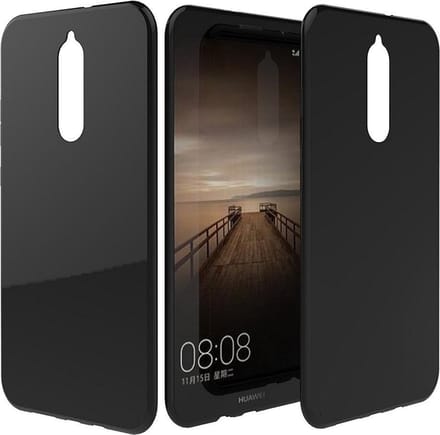 Zwart TPU Siliconen Case Hoesje voor Huawei Mate 10 Lite
