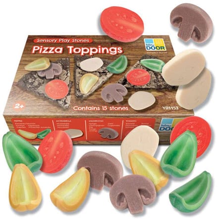 Yellow Door Sensory Play Stenen - Pizza Toppings + 2jr
