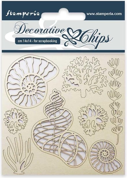 Stamperia Decorative Chips Shells (SCB12)