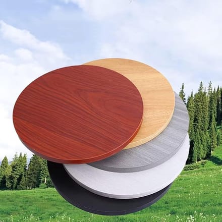 Tafelblad Vervanging - Doe-het-zelf Blad - Eettafel Maken - Massief Eikenhout - 60 cm - Zwarte Steen