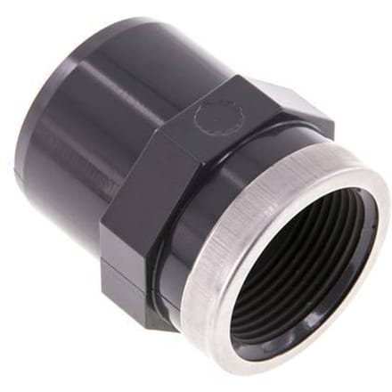 PVC Lijmmof mannelijk 50mm x Binnendraad Rp 1 1/4''