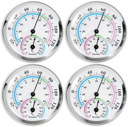 Analoge Temperatuur- en Vochtigheidsmeter Set voor Binnen en Buiten