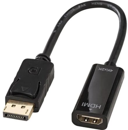 Lindy - Videoadapter - DisplayPort / HDMI - DisplayPort (M) naar HDMI (V) - zwart - 4K ondersteuning