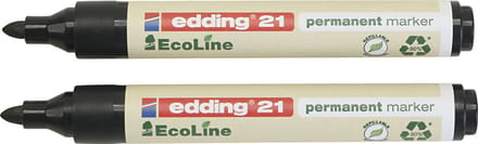 Edding EcoLine marker, afm 21, lijndikte 1,5-3 mm, zwart, 1 stuk